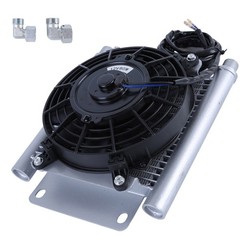 For H12 / QH12 Mini Excavator Attachment Radiator Plus Hydraulic Oil Cooler Fan