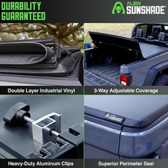 Jeep Gladiator Soft Tonneau Cover 5ft Trifold Alien Sunshade