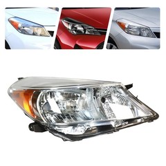 Toyota Yaris/Vitz 12-14 Hatch Halogen Headlight Black Clear Lens Right Pass Side