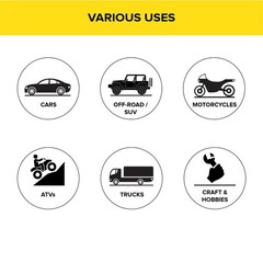 Stancemagic – 0.25Oz 1/4Oz – Black Adhesive Stick On Wheel Weights Easy Peel