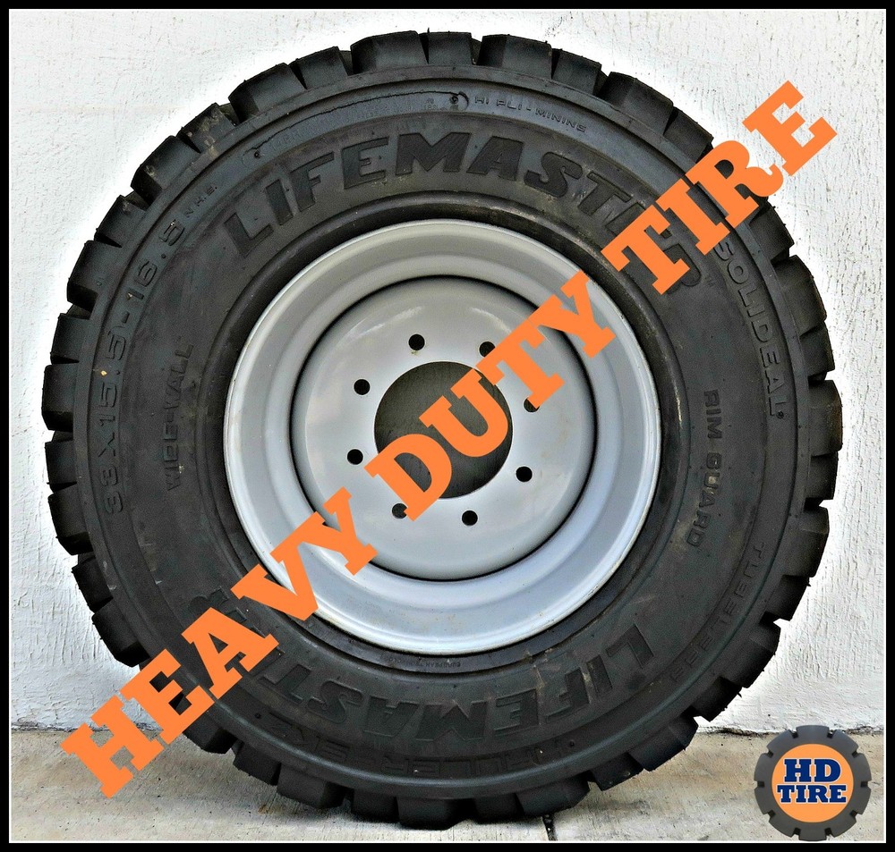 33×15.50-16.5 Solideal New Air Filled on 8 Hole Wheels, 331550165 TYRE, X 4
