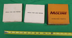 NOS Minneapolis Moline U, KTA, MTA, GTC, CE, CU Piston Rings – 2 Pistons 10R933