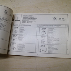 DEUTZ F2L 912 W Diesel Engine Spare Parts Manual book catalog list guide F2L912