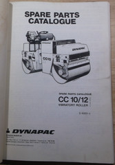 DYNAPAC CC10 CC12 VIBRATORY ROLLER COMPACTOR PARTS MANUAL BOOK CATALOG