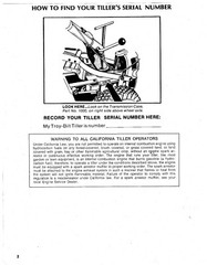 1983 Roto Tiller Power Composter Owners Manual Fits Troy-Bilt Horse Model MNL-20