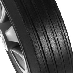 HOIGON 2 Pack 10 Inch Solid Rubber Hand Truck Wheel 10 inch, Black + Gray