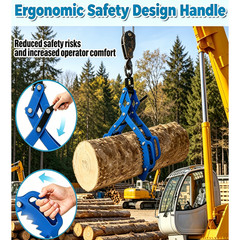 32″ 4 Claw Tongs Heavy Duty Swivel Steel Timber Claw Hook for Tractor ATV Truck