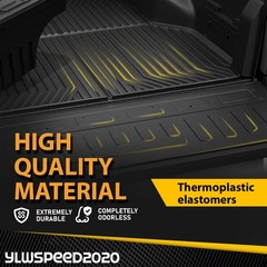 5FT Truck Bed Mat Liner Fit for 2005-2023 Toyota Tacoma Double Cab All Weather