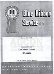 Cub Cadet Original 1961-1963 Chassis Service Manual IH