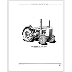 1947 to 1952 John Deere MODEL D TRACTOR Parts Catalog 84 pages Styled