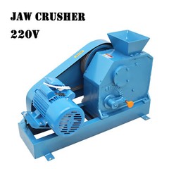 Industrial Jaw Crusher Rock Stone Ore Crushing Machine 220V 5.4HP 500-3000kg/h