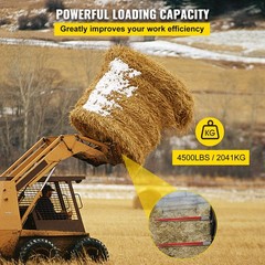 49 Inch Heavy Duty Hay Bale Spear High Strength Steel Quick Attach 4500Lbs Ca…