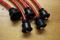 JI Case VAC Tractor Red Striped Deluxe Cloth Covered Copper Spark Plug Wire Set