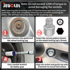 35/19PT Wheel Locking Nut Key – BMW Compatible, Anti-Theft Lug Nut Removal Tool