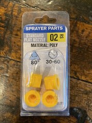 02 RS 80 Degree Flat Nozzle Yellow Sprayer Nozzle 90.080.002 Valley Industries
