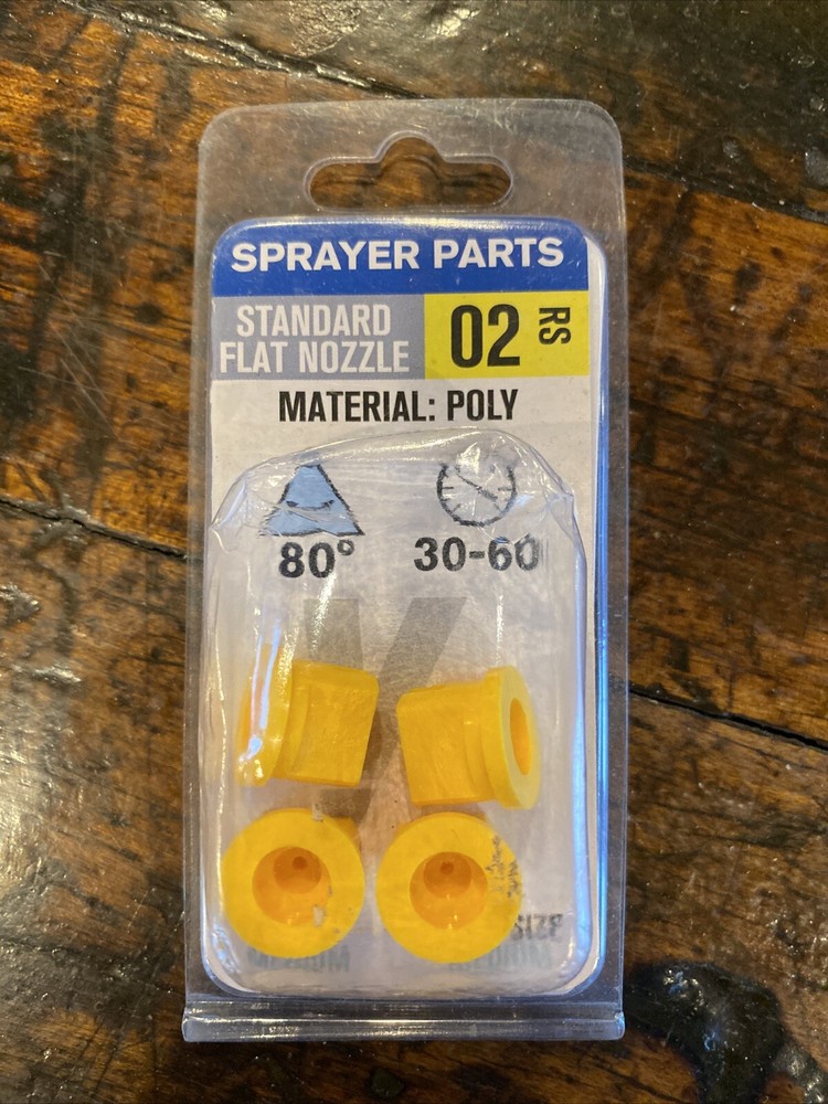 02 RS 80 Degree Flat Nozzle Yellow Sprayer Nozzle 90.080.002 Valley Industries