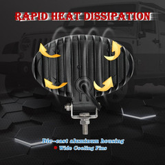 2xLED Flush Mount Cab Light Fit John Deere Tractor 7630 7720 7730 7820 7830 7920
