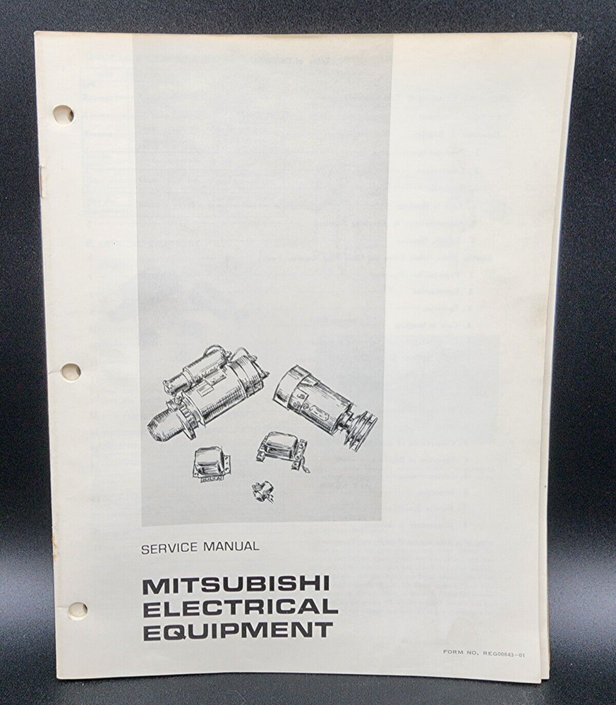 CAT Caterpillar Mitsubishi Electrical Equipment Service Manual REG00843-01