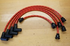 JI Case VAC Tractor Red Striped Deluxe Cloth Covered Copper Spark Plug Wire Set