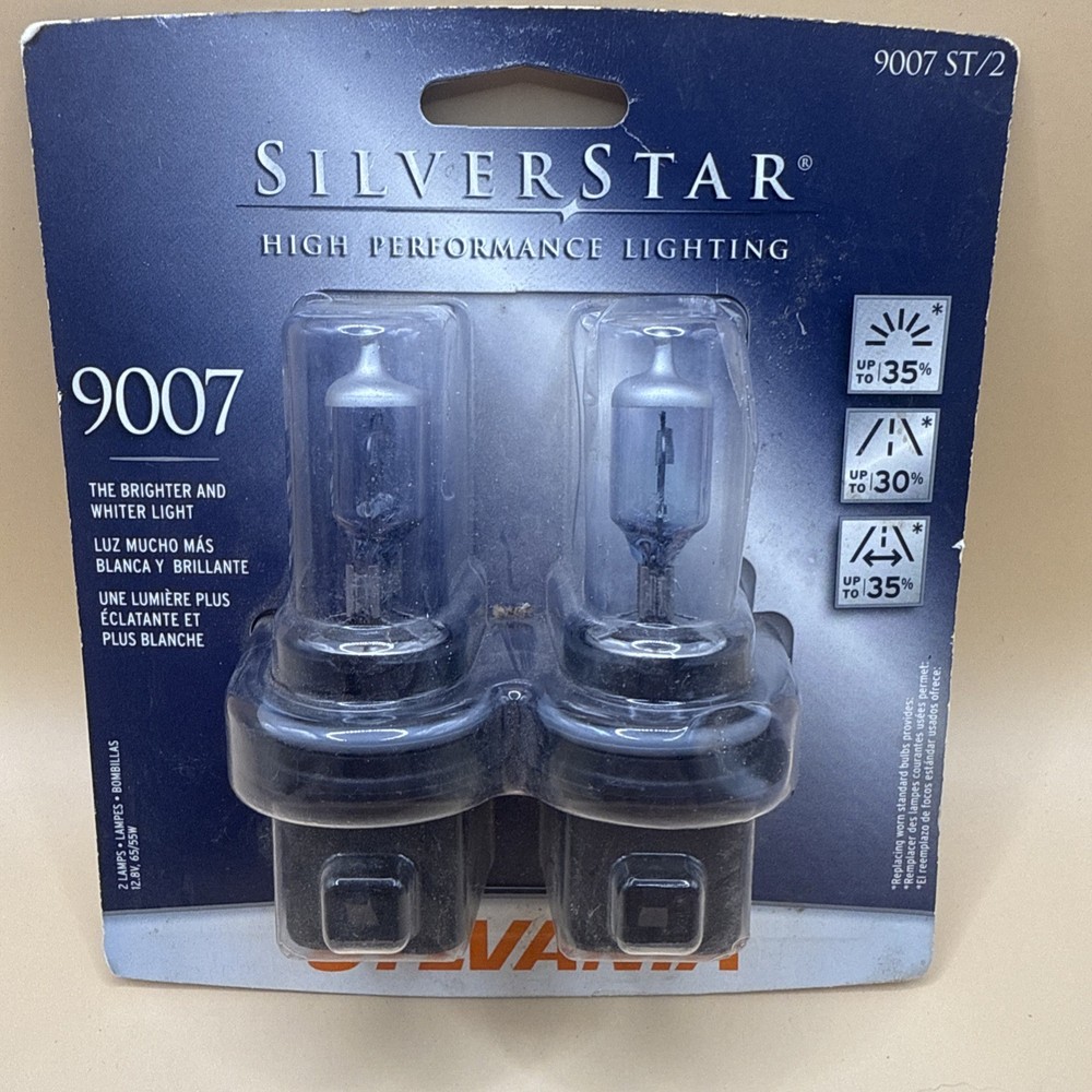 SYLVANIA 9007 SilverStar High Performance Halogen Headlight Set 2 Bulbs (NEW)