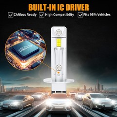 LED Tractor Headlight Kit For Kioti DK6020 DK6020CH-EU 6000K Bright White 4pcs