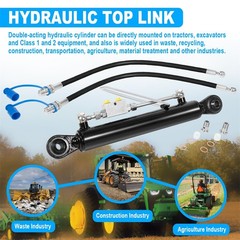 Hydraulic Top Link Cat. 1-1 with Locking Block 20 7/8” – 31 7/8” with 2 x Hose