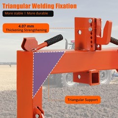 3000LBS Steel 3 Point Quick Hitch W/ 2″ Receiver Hitch For Cat 1 & 2 Tractors