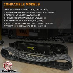 2X Rubber Tracks Attachment 180*72mm For Mini Excavator AGT Kubota Cat HI Yanmar