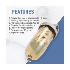 496 Fuel Tank Filter Assembly with Wrench Replacement for Gasoline and Diesel…