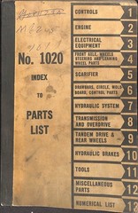 No. 1020 Heavy Equipment Parts List Manual Controls Engine Electrical Axles