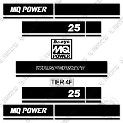 Fits MQ Power 25 Decal Kit Whisperwatt Generator – 7 YEAR OUTDOOR 3M VINYL!