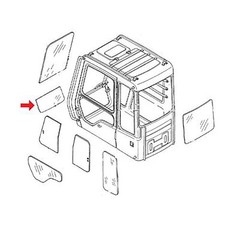 Front Lower Windshield Glass Fits Hitachi Replaces 4651654