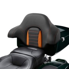 Wrap Around Passenger Backrest Pad Touring Electra Glide 2014-2023 Black Orange