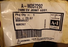 A&I Products A-W357292 2480 CV Joint Assembly 1 3/8″ 6 Spline X 48mm Female NEW