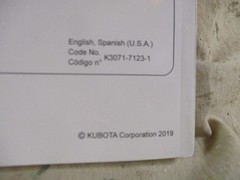 Kubota Z411 Z421 English Spanish Operators Manual K3071-71231