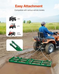 VEVOR Drag Harrow 6 ft Heavy Duty Tow Behind Drag Harrow Driveway Grader Rake