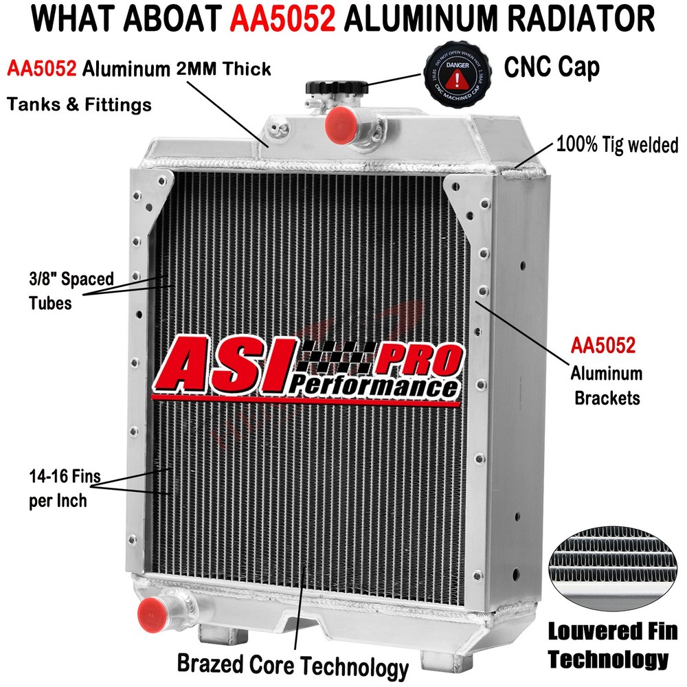 4 Row 70mm Radiator 5172928 For Case IH Ford New Holland TN55 TN65D TN75V TN90F