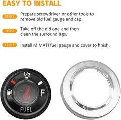 M MATI ATV Fuel Gas Tank Gauge Meter with Cap for Kawasaki Prairie 360 KVF360