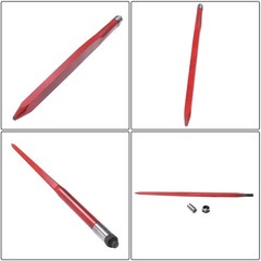 4500lbs Capacity Spike Fork 49″ Hay Bale Spear For Skid Steer Tractor Lift Red