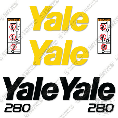 Fits Yale 280 Decal Kit Forklift – 7 YEAR OUTDOOR 3M VINYL!