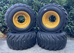 NEW HD 31X15.5-15 Hippo Skid Steer Tires on 9 lug Rims for Wheel Loader-8PLY
