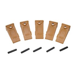 CarBole 10 Pack X156S Short Bucket Teeth & Long Pins for Hensley 156 Skid Steer