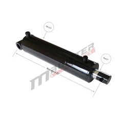 Hydraulic Cylinder Welded Double Acting 4″ Bore 16″ Stroke PinEye End 4×16 NEW