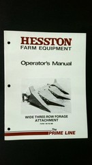 Hesston Farm Equipment Operator’s Manual Wide Three-Row Forage Attachment