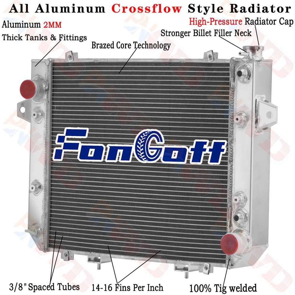 4 Row Radiator for 12+ Doosan Daewoo Forklift G20P-5 GM 3.0L LP 2209-006 Fongoff