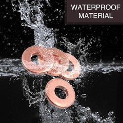 Pack-200 Automobile Copper Flat Gasket Assortment Combination Set, Multi-Specifi