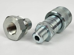 Hydraulic Coupler Set for TEMCo Pumps and Cylinders ISO 14540 Male + Female 3/8