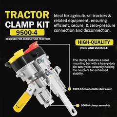 Pioneer 9500-4 Hydraulic Break-Away Coupler Kit Agricultural Tractor Clamp 1/2