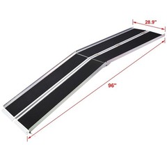 Portable Aluminum Wheelchair Ramp Non Skid Home Threshold Ramp 800LB Capacity