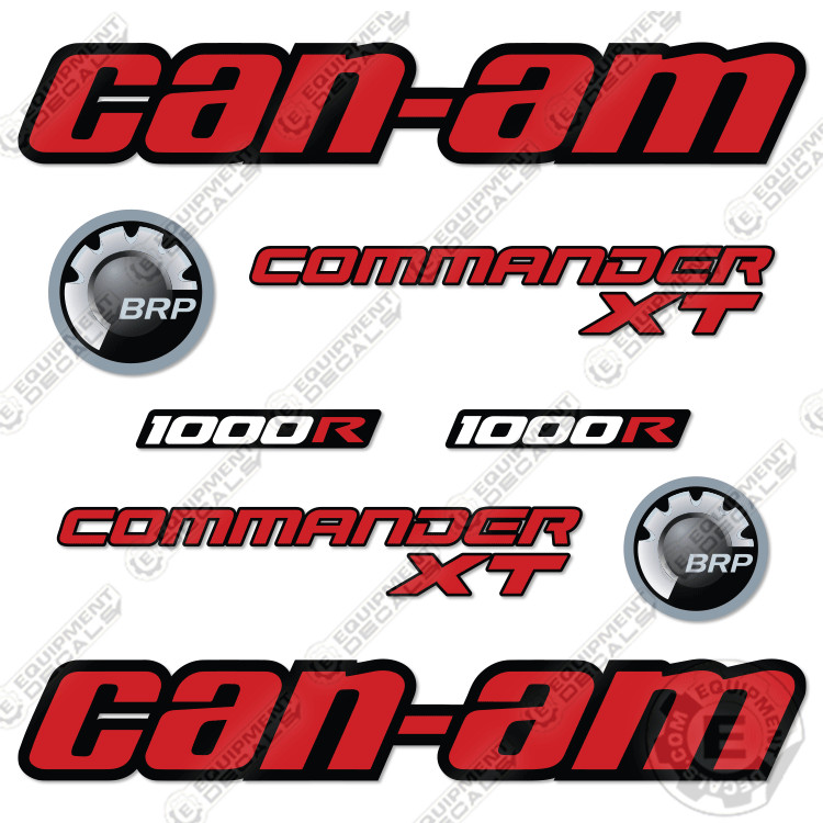 Fits Can-Am Commander XT 1000 Decal Kit Utility Vehicle – RED AND BLACK